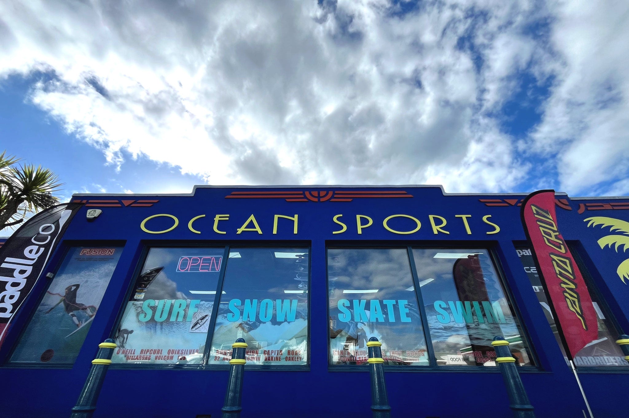 ocean sports boardriders shop store skate surf snow sup paddleboard fashion seafront