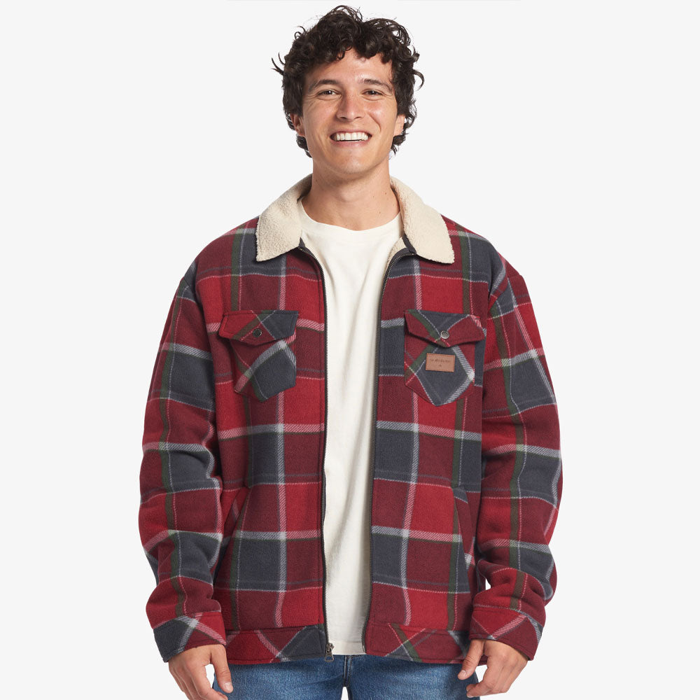 Men's sherpa lined flannel on sale jacket