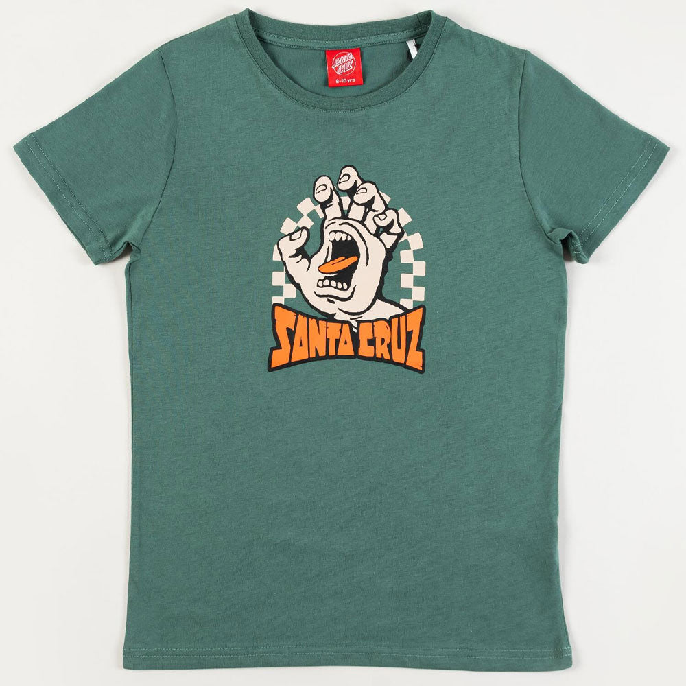 Santa Cruz Youth Check Gateway Hand Front T Shirt boardridersguide