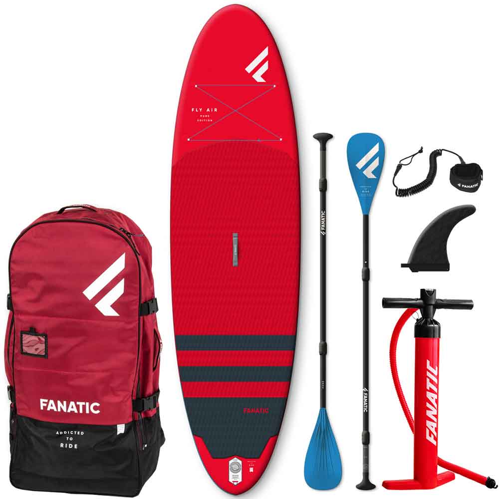 Fanatic 9'8 Fly Air Pure Red Inflatable SUP Package - Inc Paddle ...