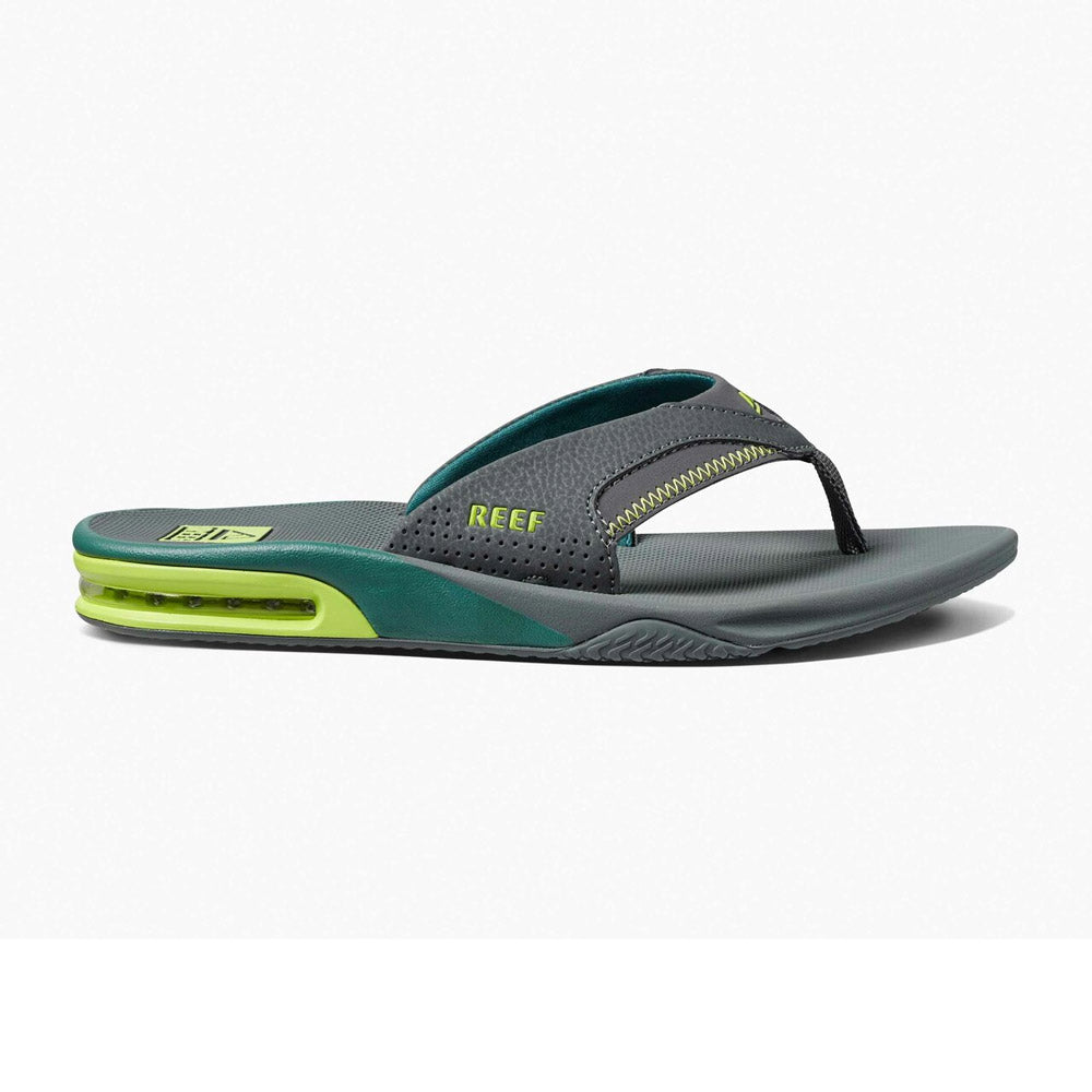 Reef fanning flip discount flops green yellow