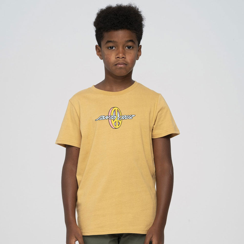 Santa Cruz Youth Peace Strip T Shirt Ocean Sports Boardriders Guide