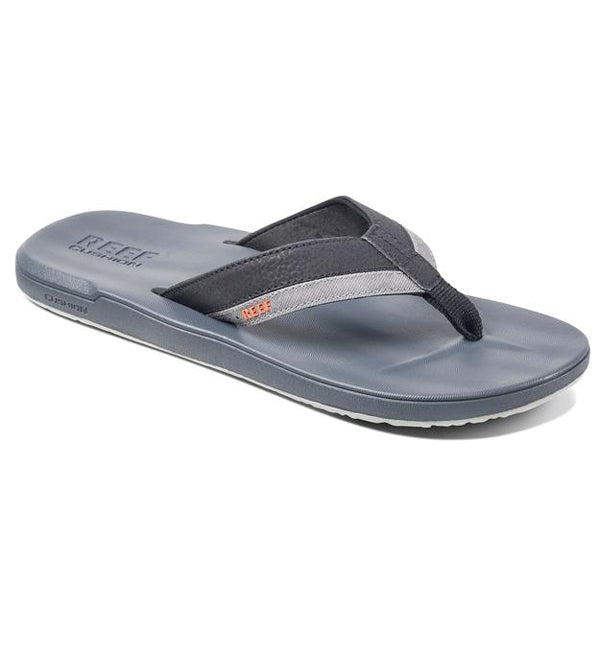 Reef Contoured Cushion Flip Flops Grey Orange