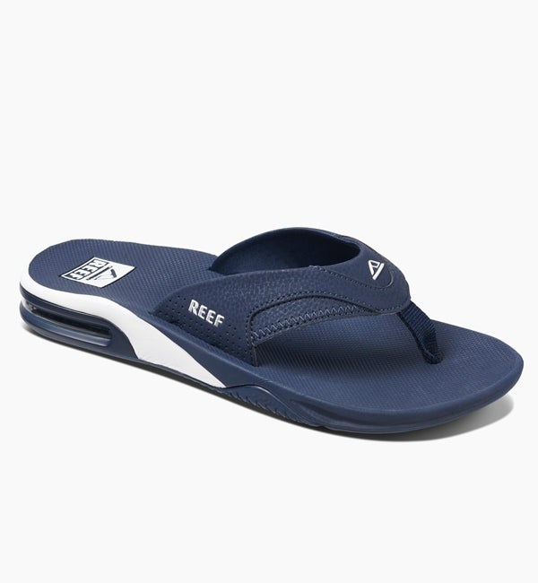 Reef Fanning Flip Flops Navy White